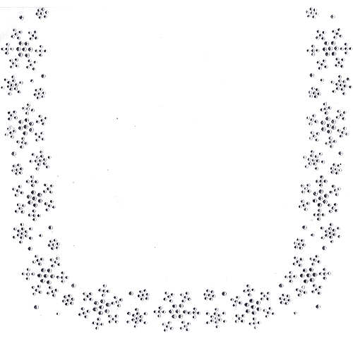 S6711<br>Snowflakes Square Neckline