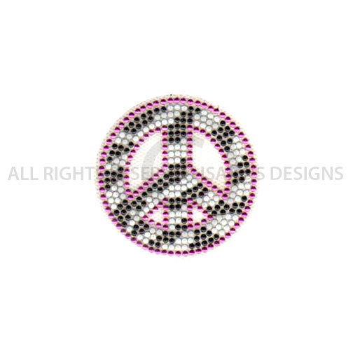 S6944SPI- SMALL PINK ZEBRA PEACE SIGN, KIDS