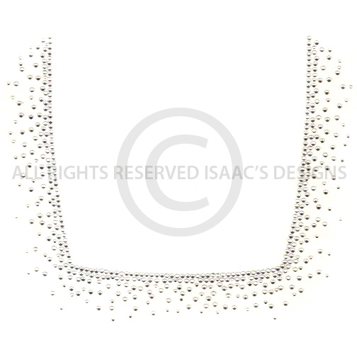 S7069CLR-CLEAR SCATTER STONE SQUARE NECKLINE,(8-20)