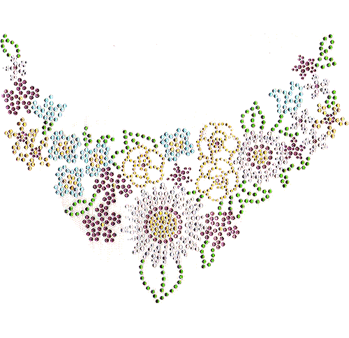 S8027<br>Spring Flowers Scoop Neckline