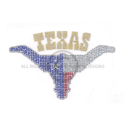 S8258-TEXAS W/LONGHORN, WESTERN, NAME DROPS, DESTINATIONS
