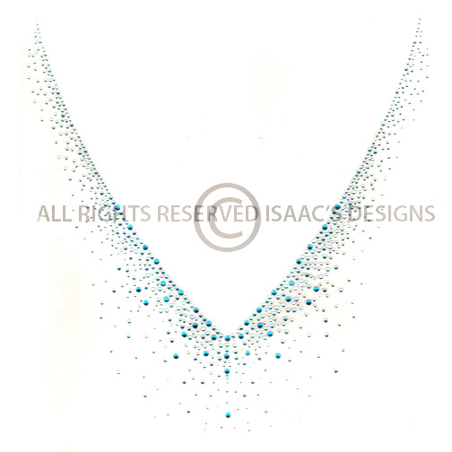 S8320 Tone on Tone Aqua V-Neckline