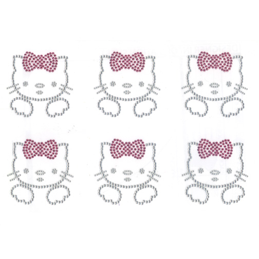 S9007-CAT W/PINK BOW, KIDS, SOLD BY SHEET 6PCS