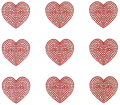 S9022-RED  Red Hearts