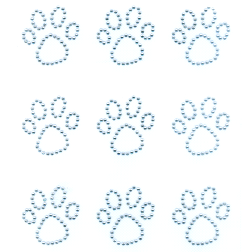 S9062- CLEAR OUTLINE DOG PAW, DOGS, DESIGN IS SOLD BY SHEET