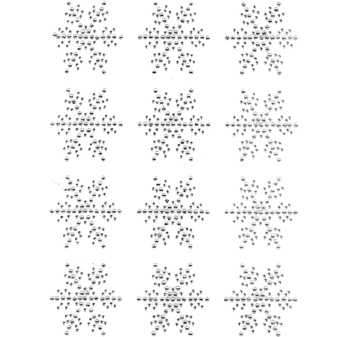 S9072<br>All-Clear Large Snowflake (Sold by Sheet)