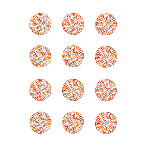 S9074- BASKETBALL SMALL, SPORTS, SOLD BY SHEET 12PCS