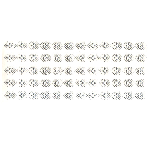 S9088-TRIANGLE STRIP CRYSTAL/SILVER, JACKET DECOR, TRIMS, SOLD(9
