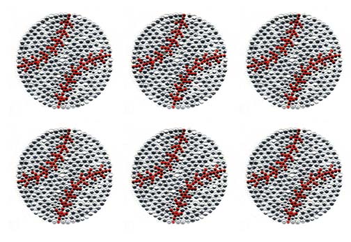 S9163CLR - 1.5" BASEBALL SOLD BY PAGES 6/PAGE