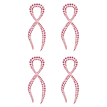 S9186-PINK  -  PAGE OF 4 PINK RIBBONS