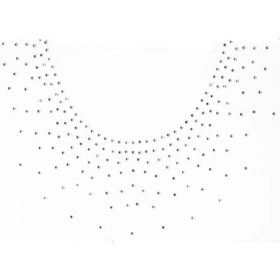 S1435CLR  Scattered Stones Scoop Neckline