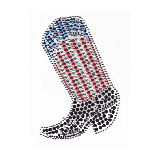 S1471-USA WESTERN BOOT RED WHITE AND BLUE AND BLACK